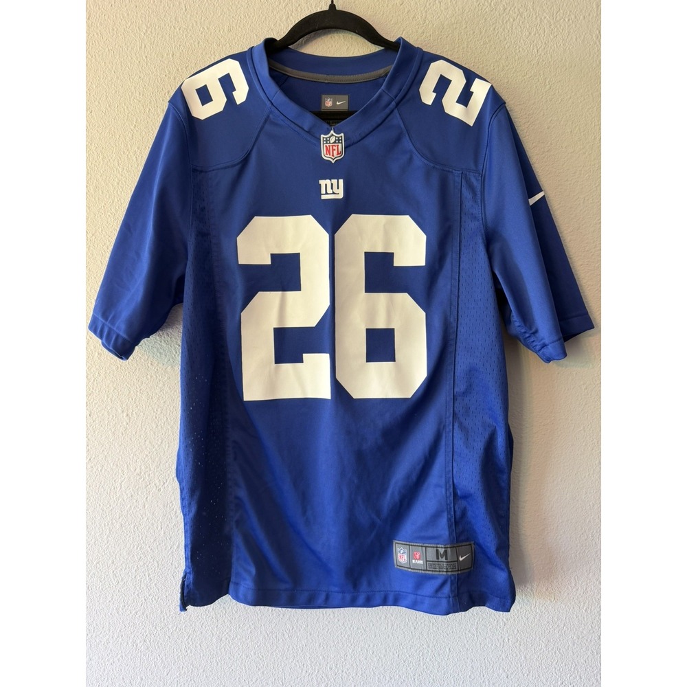 Nike New York Giants Saquon Barkley 26 Mens Football Jersey Medium Blue M1011259